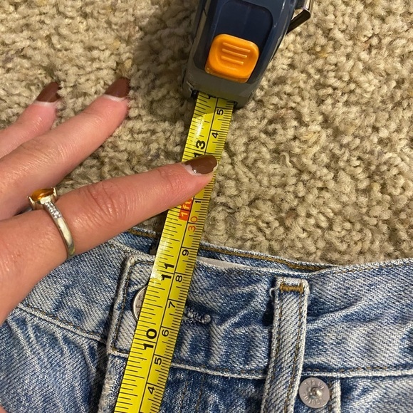 Agolde Women’s Riley High Rise Straight Jeans Cropped Button Fly Size 25 - Picture 7 of 8